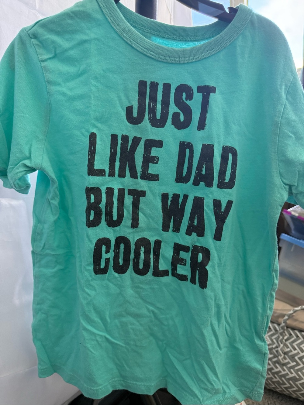 👦 4 for $10 Children’s Place Teal Short Sleeve Graphic Tee with Black Slogan